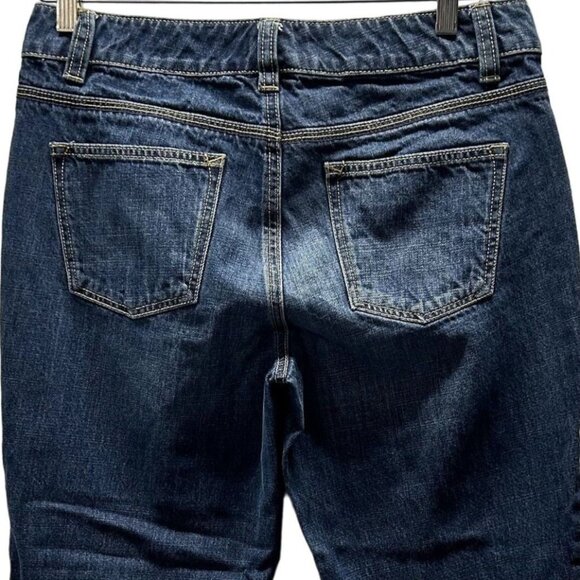 Talbots Boyfriend Flawless Five Pocket Jeans Womens 8 Petite Dark Wash Mid Rise - Picture 12 of 13